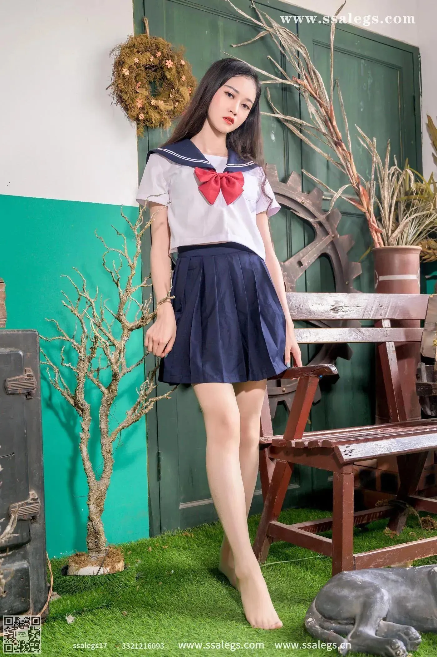 [SSA丝社]超清写真 NO.421 漫漫白色jk制服肉丝写真(上)[23] [51P]插图1